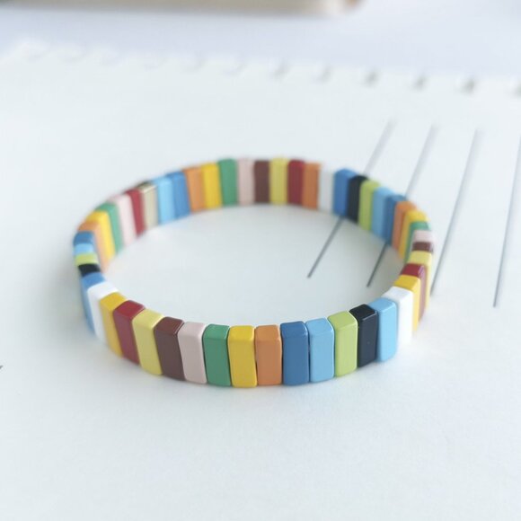 Roxanne Assoulin Jewelry - Roxanne Assoulin Rainbow Brite Bit X Bit Enamel Stretch Bracelet